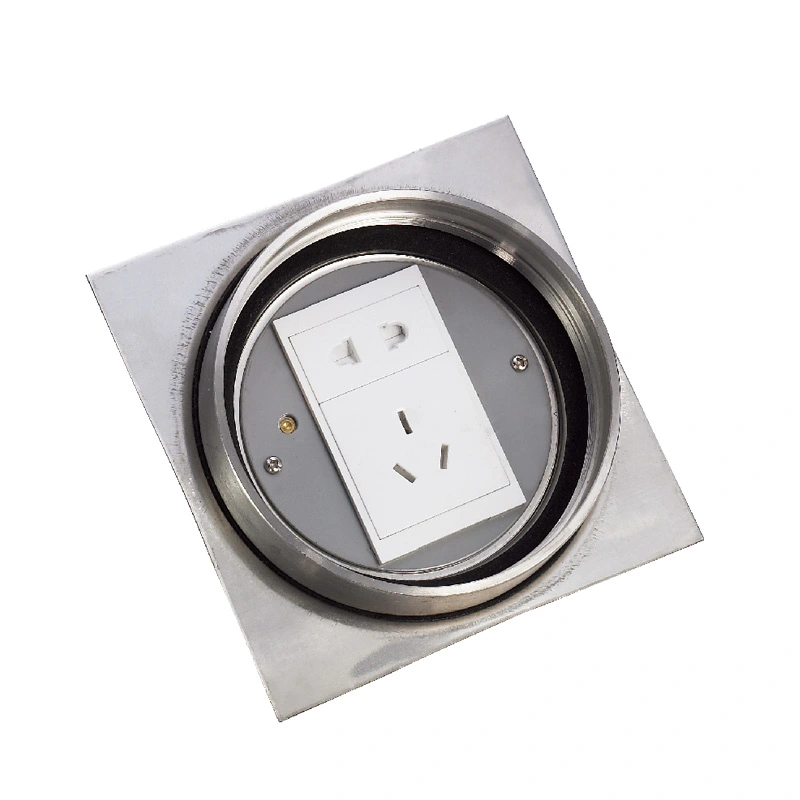 127mm Round Cover Hidden Floor Socket Swivel Type Underfloor Sockets