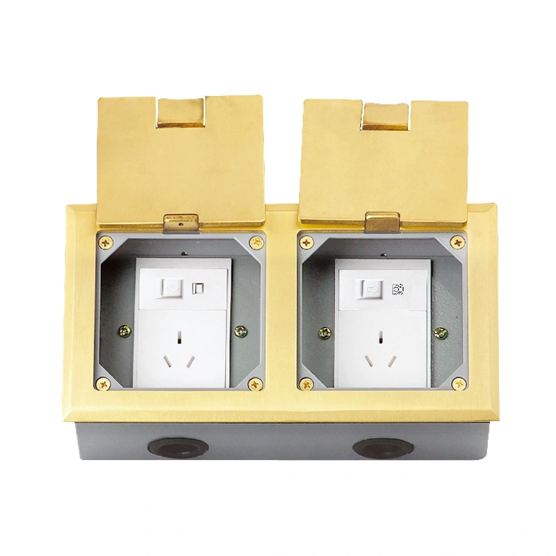 Double Door Open Cover Floor Socket 8 Module စွမ်းရည်