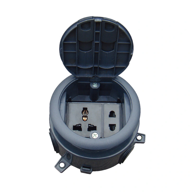 Floor Electrical Outlet Circular Plastic Floor Socket