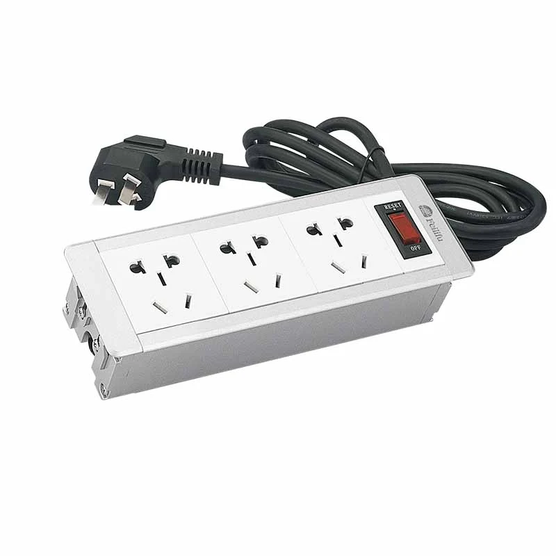 Multi-Function Hidden Desktop Socket Rectangle Power Strip