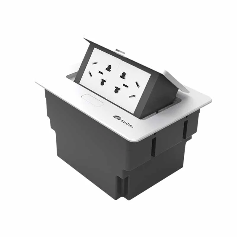 ခလုတ်ဖြင့် ပိတ်ထားသော Pop Up Power Desk Socket