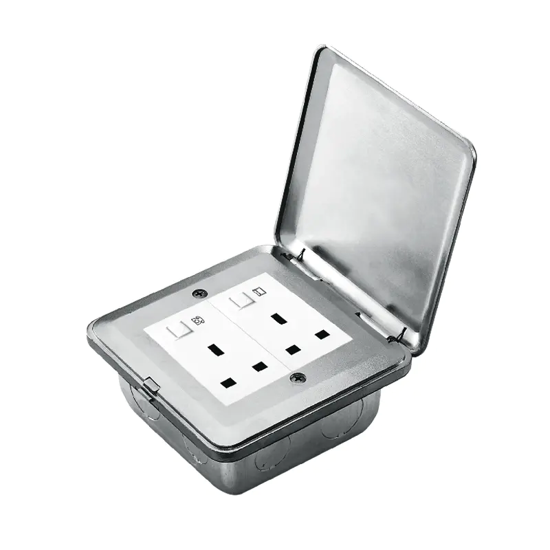 Stainless Steel Pop Up Floor Outlet Socket Box ၊